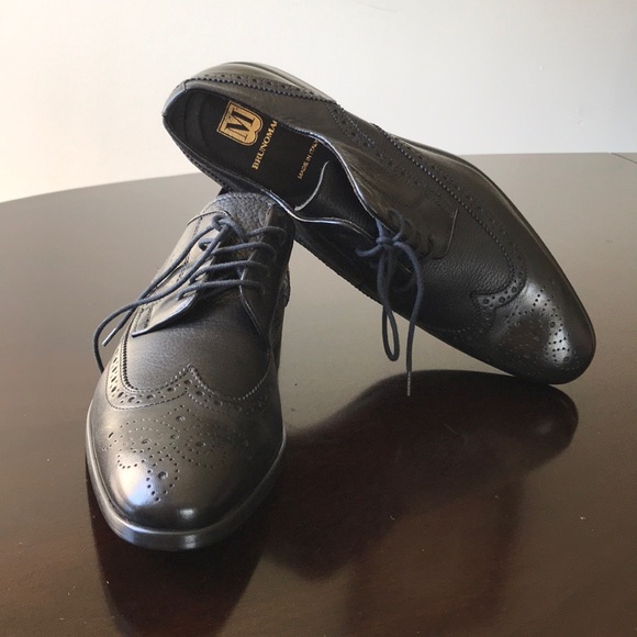Bruno Magli Blk 9M lace Up Wing Tips Oxford Shoes main image 5